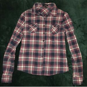 Purple flannel shirt